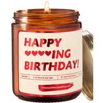 You A Little Something Mutlu Yıllar Mum, Lavanta Vanilya, Doğal Soya Mumu ; Kadınlar için 50. 40. Doğum Günü Hediyeleri; Kız Kardeş için Komik 21. Doğum Günü Mumları; Onun için En İyi Arkadaş