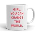 You Can Change The World Porselen Çay Kahve Kupası - Beyaz - 199 ml