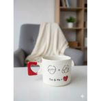 You & Me Kalp Kulp Kupa - Hediye Seramik Kupa
