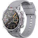 You Smart R15-AR154 Silver Metal & Gray Silikon Akıllı Kol Saati - Gri