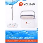 Youban Temiz Su ile Kirli Suyu Ayıran Otomatik Temizlik Seti Pro +1 Yedek Mop Bezli