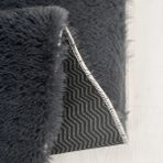 Youdayhomecollection Tavşan Poly Peluş Halı -Antrasit- Yüksek Kalite-Ekstra Yumuşak - Kaymaz Özel Tabanlı - 120X350