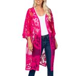 YouKD Kadın Dantel Hırka Transparan Elbise Boho Uzun Kimono Plaj Mayo Pareo Elbiseler, B Gül, One Size