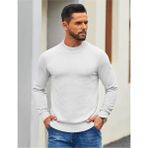 Youknitwear You %100 Pamuk Balıkçı Yaka Erkek Triko Kazak - 001-Beyaz - 2XL
