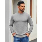 Youknitwear You Diaz %100 Pamuk Yarım Balıkçı Yaka Erkek Triko Kazak - Gri - S