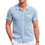 Youknitwear You Driftwood Polo Yaka Triko T-Shirt - 2XL - Açik Mavi