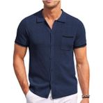 Youknitwear You Driftwood Polo Yaka Triko T-Shirt - Lacivert - L - XL
