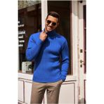 Youknitwear You Forever Balıkçı Yaka Erkek Triko Kazak - Açık Saks