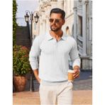 Youknitwear You Metropol %100 Pamuk Polo Yaka Erkek Triko Kazak - Beyaz - XL