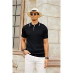 Youknitwear You Pastis Polo Yaka Triko T-Shirt - 3XL - Siyah