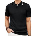 Youknitwear You Pastis Polo Yaka Triko T-Shirt - M - Siyah