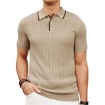 Youknitwear You Pastis Polo Yaka Triko T-Shirt - M - Vizon
