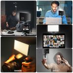 YOUMAXE 12W Cep Led Işık Mini Video Lambası Fotoğraf Işığı 2500K-9000K Renk Sıcaklığı CRI>95, 192 adet Boncuklu, 1/4 inç Vida Delikli, Canlı Yayın Ev Stüdyosu Ticari Fotoğrafçılık için