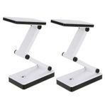 YOUMAXE 2 Paket Portatif Katlanır 24 LED Masa Lambası Masa Işığı Hassas Dokunmatik Kontrol 3 Seviye Ayarlanabilir Parlaklık Kısılabilir USB Şarj Portu 4 * AA Pille Çalışır Öğrenciler için Çalıştırılır