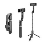 YOUMAXE 33,9 inç 3'ü 1 arada Selfie Çubuğu Masaüstü Tr Gimbal Sabitleyici, 5 Bölümlü Teleskop Çubuklu Telefon Klipsli Akıllı Sarsıntı Önleyici Çıkarılabilir Uzaktan Kumanda Android 4.4 / iOS 5.1