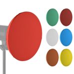 YOUMAXE 7 adet 55 cm Fotoğraf Işığı Gölge Bezi Yumuşak Kapağı Mavi/Kırmızı/Yeşil/Beyaz/Sarı/Kahverengi/Mor Stüdyo için Uyumlu Strobe Bowen Montaj Standart Reflektör
