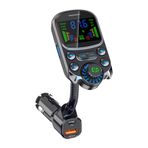 YOUMAXE Araba BT MP3 Çalar FM Verici PD+QC3.0 2 İnç OLED Ekranlı Araç Şarj Adaptörü Eller Serbest Arama U-Disk/TF Kart Oynatma Ses Asistanı Tiz/Bas Ayarlanabilir Gerilim Ekranı