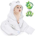 YOUMAXE Bebek Kapşonlu Havlu Organik Bambu Elyaf Bebek Banyo Havluları Ayı İşlemeli Mendil Yumuşak Doğa Toddlers için Havlu Süper Emici Kalın