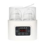 YOUMAXE Biberon Isıtıcı 5-in-1 Zamanlayıcılı Dijital Bebek Maması Isıtıcı Dijital Ekran Çift Şişe Buhar Sterilizatörü Buz Çözme Anne Sütü ve Formül için Taşınabilir Isıtıcı