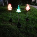 YOUMAXE Güneş Enerjili Salıncaklı Zemin Lambası Noel Tatil Dekorasyonu Açık Bahçe Bahçe Dekoratif Lamba Noel Baba Cüce Noel Ağacı Güneş Işıkları IP65 Su Geçirmez