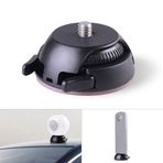 YOUMAXE Hızlı Çıkarma Montaj Tutucu Toka + Düz ve Kavisli Taban Yapışkan Bant Değiştirme Gear 360 Kamera Ricoh Theta S/SC / M15 ve Spor Eylem Panoramik Kamera w / 1/4