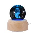 YOUMAXE Kristal Top Müzik Kutusu Dönen Işıklı LED Işık Kutusu Ahşap Taban Dönen Windup Müzik Kutusu Gece Lambası Oda Dekor Müzikal Doğum Günü için Güzel Sevgililer Günü Noel Yeni Yıl