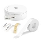 YOUMAXE L1 Plus Etiketleme Makinesi Mini Cep Termal Yazıcı Hepsi Bir Arada BT Connect Prince Etiketi DIY Tarih Günlüğü Çalışması Ofis Ev Organizasyonu için 1 Beyaz Bant Rulolu Etiket Etiketleme