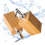 YOUMAXE Mutfak ve Banyo için Paslanmaz Plastik Pompalı 7 Oz Doldurulabilir Sabunluk 2 Paket/Şampuan/Yıkama/Uçucu Yağ için Bambu Sıvı El Sabunu Dispenseri