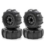 YOUMAXE RC Kürek Lastikleri Off Road Kar Kum Kürek Lastikleri 1/10 Kısa Kurs Kamyon için 4 adet Yedek 727 eğik çizgi K1 RC Araba