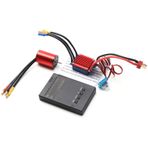 YOUMAXE S2435 4800KV Fırçasız Motor 4P Sensörsüz 25A Fırçasız ESC Elektrikli Hız Kontrol Programlama Kartı 1/16 1/18 RC Araba Kamyon için