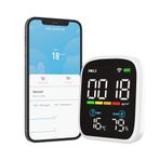 YOUMAXE Taşınabilir LED Ekran PM2.5 ü Çok Fonksiyonlu Sıcaklık ve Nem Test Ölçer Parçacık Sensörü Ev Hava Kalitesi Test Cihazı Cep Telefonu APP Kontrolü