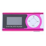 YOUMAXE Taşınabilir MP3 Müzik Çalar Metal MP3 Çalar, LCD Ekranlı LED Işık Desteği TF Hafıza Kartı MP3/WMA Ses Formatı Gül Kırmızısı
