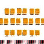 Youme Power Amass 10 Çift XT60 XT-60 Erkek Kadın Yuvarlak Fiş Elektrik Fişi 20 Çift Daralan Hortum RC Lipo Pil için