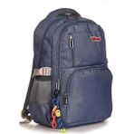 Young 51583 Lacivert Unisex Çok Cepli Anahtarlık Aksesuarlı Suya Dayanıklı Kapaklı Sırt Çantası - Mavi