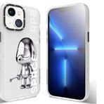 Youngkit Apple iPhone 13 Kılıf Baskılı Desenli Klasik Serisi Beyaz