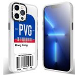 Youngkit iPhone 13 Pro Baskılı Desenli Any Time Trip Serisi Kılıf Mavi