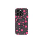 YoungKit iPhone 13 Pro Max Uyumlu Kılıf Magsafe Özellikli Polka Dot Desenli Youngkit Spots Serisi Kapak Gri