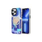Youngkit Iphone 13 Pro Uyumlu Kılıf Magsafe ile Uyumlu Metaverse Serisi Kapak, Mavi