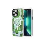Youngkit Iphone 13 Pro Uyumlu Kılıf Magsafe ile Uyumlu Metaverse Serisi Kapak, Yeşil