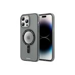 Youngkit iPhone 13 Pro Uyumlu Kılıf Magsafe ile Uyumlu Youngkit Rock Serisi Kapak, Siyah