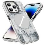 YOUNGKIT iPhone 14 Pro Max Kılıfı, Darbeye Dayanıklı Askeri Sınıf Koruma [Teknoloji Serisi] Yumuşak Tampon Yarı Saydam Mat Sert Arka Kapak iPhone 14 Pro Max için Silm Kılıf - Beyaz