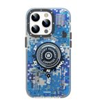 Youngkit iPhone 14 Pro Max Magsafe Kamuflaj Serisi Kılıf Mavi
