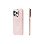 Youngkit iPhone 14 Pro Max Uyumlu Kılıf Magsafe ile Uyumlu Youngkit Velvet Magnet Serisi Kapak Pembe