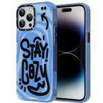 YoungKit iPhone 14 Pro Max Uyumlu Kılıf Mutlu Mod Figürlü Happy Mood Serisi Mavi