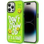 YoungKit iPhone 14 Pro Max Uyumlu Kılıf Mutlu Mod Figürlü Happy Mood Serisi Yeşil