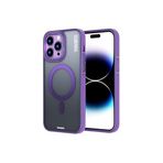 Youngkit Iphone 14 Pro Uyumlu Kılıf Magsafe ile Uyumlu Rock Sand Serisi Kapak, Derin Mor