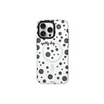 Youngkit iPhone 14 Pro Uyumlu Kılıf Magsafe Özellikli Polka Dot Desenli Youngkit Spots Serisi Kapak Beyaz