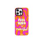 Youngkit İphone 14 Pro Uyumlu Kılıf Yazı Desenli Youngkit Mindfulness Serisi Kapak Mor