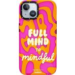 Youngkit İphone 15 Kılıf Yazı Desenli Youngkit Mindfullness Serisi Kapak Mor