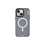 Youngkit iPhone 15 Plus Uyumlu Kılıf Magsafe ile Uyumlu Youngkit Colored Sand Serisi Kapak Siyah